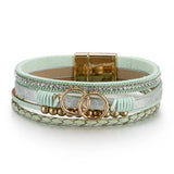 Bohemian Style Braided Leather Bracelet for Girls