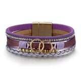 Bohemian Style Braided Leather Bracelet for Girls