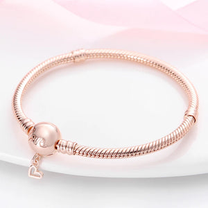 925 Silver Heart Pentagram Bracelet for DIY Charms Jewelry