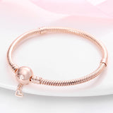 925 Silver Heart Pentagram Bracelet for DIY Charms Jewelry