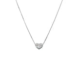 S925 Sterling Silver Sweet Love Zircon Pendant Necklace