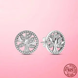 Silver Pave Daisy Flower Stud Earrings For Women 925 Jewelry