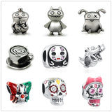 925 Sterling Silver Bracelet with Jack Skull Joker Charm