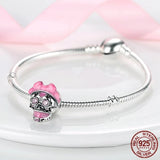 925 Sterling Silver Bracelet with Jack Skull Joker Charm
