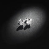 925 Silver Miky Mouse Stud Earrings For Women Original Jewelry