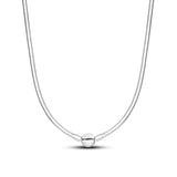 925 Silver Necklace Infinity Knot Charm 50CM Women Jewelry