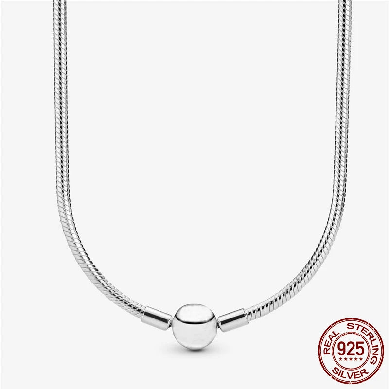 925 Silver Necklace Infinity Knot Charm 50CM Women Jewelry