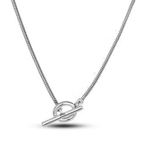 925 Silver Necklace Infinity Knot Charm 50CM Women Jewelry