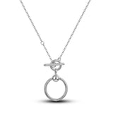 925 Silver Necklace Infinity Knot Charm 50CM Women Jewelry