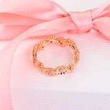 925 Silver Daisy Flower Zircon Ring Wedding Jewelry