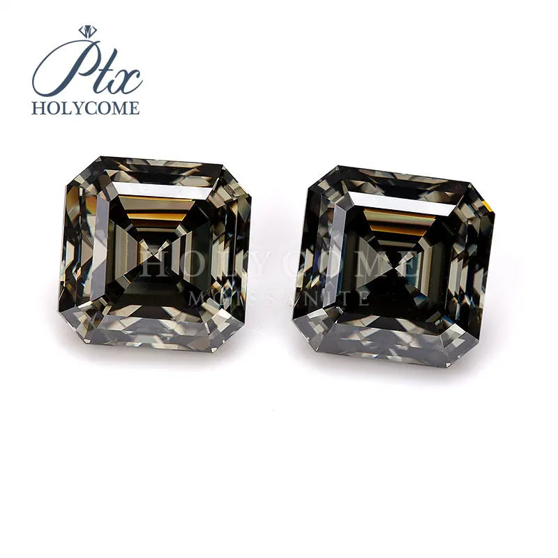 5*5MM Gray VVS1 Moissanite Asscher Cut