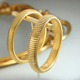 18K Plated Stainless Steel Stretch Bracelets for Women