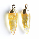 Natural Carved Amethysts Quartz Necklace Earrings Pendant DIY 12pcs