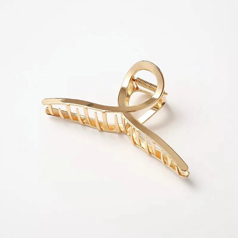 Golden Hair Clip Back Headdress Accessories Women Hair Butterfly Metal Clips
