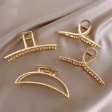 Golden Hair Clip Back Headdress Accessories Women Hair Butterfly Metal Clips