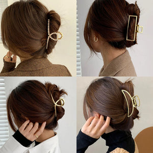Golden Hair Clip Back Headdress Accessories Women Hair Butterfly Metal Clips