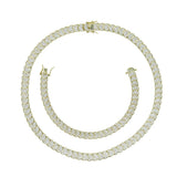 Iced Out CZ Paved Moon Choker Necklace