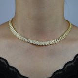 Iced Out CZ Paved Moon Choker Necklace