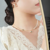 925 Silver Butterfly Pendant Necklace w/ Irregular Pearl Chain, Women Jewelry