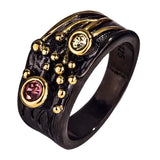 Italian Jewelry Female Retro Silver Wedding Rings Cocktail Rings