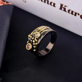 Italian Jewelry Female Retro Silver Wedding Rings Cocktail Rings