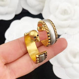 Baroque Vintage Golden Skull Earrings in Two Metallic Colors