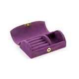 Portable Beaded Velvet Jewelry Box Travel Bag