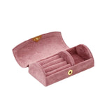 Portable Beaded Velvet Jewelry Box Travel Bag