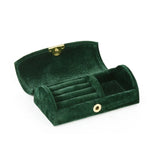 Portable Beaded Velvet Jewelry Box Travel Bag