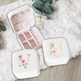 Portable PU Leather Jewelry Box Organizer with Mirror
