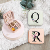 Portable PU Leather Jewelry Box Travel Organizer Display Case