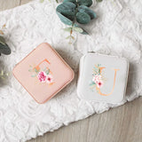Portable PU Leather Jewelry Box Organizer with Mirror