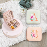 Portable PU Leather Jewelry Box Organizer with Mirror