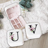 Portable PU Leather Jewelry Box Travel Organizer Display Case