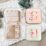 Portable PU Leather Jewelry Box Organizer with Mirror
