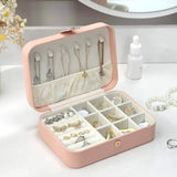 Portable Jewelry Box Organizer Travel PU Leather Storage