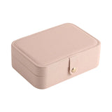 Portable Jewelry Box Organizer Travel PU Leather Storage