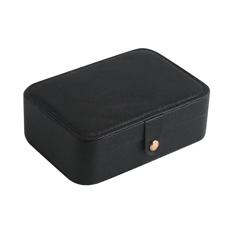 Portable Jewelry Box Organizer Travel PU Leather Storage