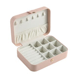 Portable Jewelry Box Organizer Travel PU Leather Storage