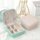 Portable Jewelry Organizer Display Box PU Leather Storage