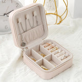 Portable Jewelry Organizer Display Box PU Leather Storage