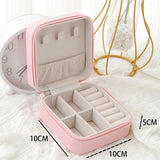 Portable Jewelry Organizer Display Box PU Leather Storage