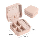 Portable Jewelry Box Travel Case Organizer Display Leather Storage
