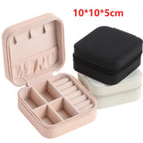 Portable Jewelry Box Travel Case Organizer Display Leather Storage