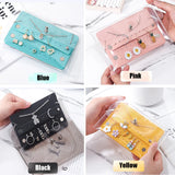Portable Travel Jewelry Case Leather Earring Holder