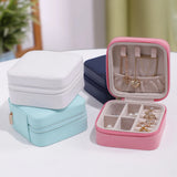 Travel Jewelry Case Boxes Leather Organizer Earring Holder