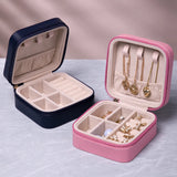 Travel Jewelry Case Boxes Leather Organizer Earring Holder