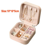 Travel Jewelry Organizer Case Box Portable Leather Earring Holder
