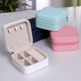 Travel Jewelry Case Boxes Leather Organizer Earring Holder