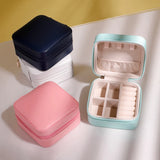 Travel Jewelry Case Boxes Leather Organizer Earring Holder